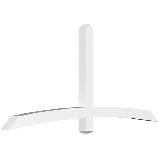 Ekena Millwork Bellingham Architectural Grade PVC Gable Bracket, 84"W x 38 1/2"H x 4"D x 4"F, 11/12 Pitch GBP084X39X0404BEL00 - main
